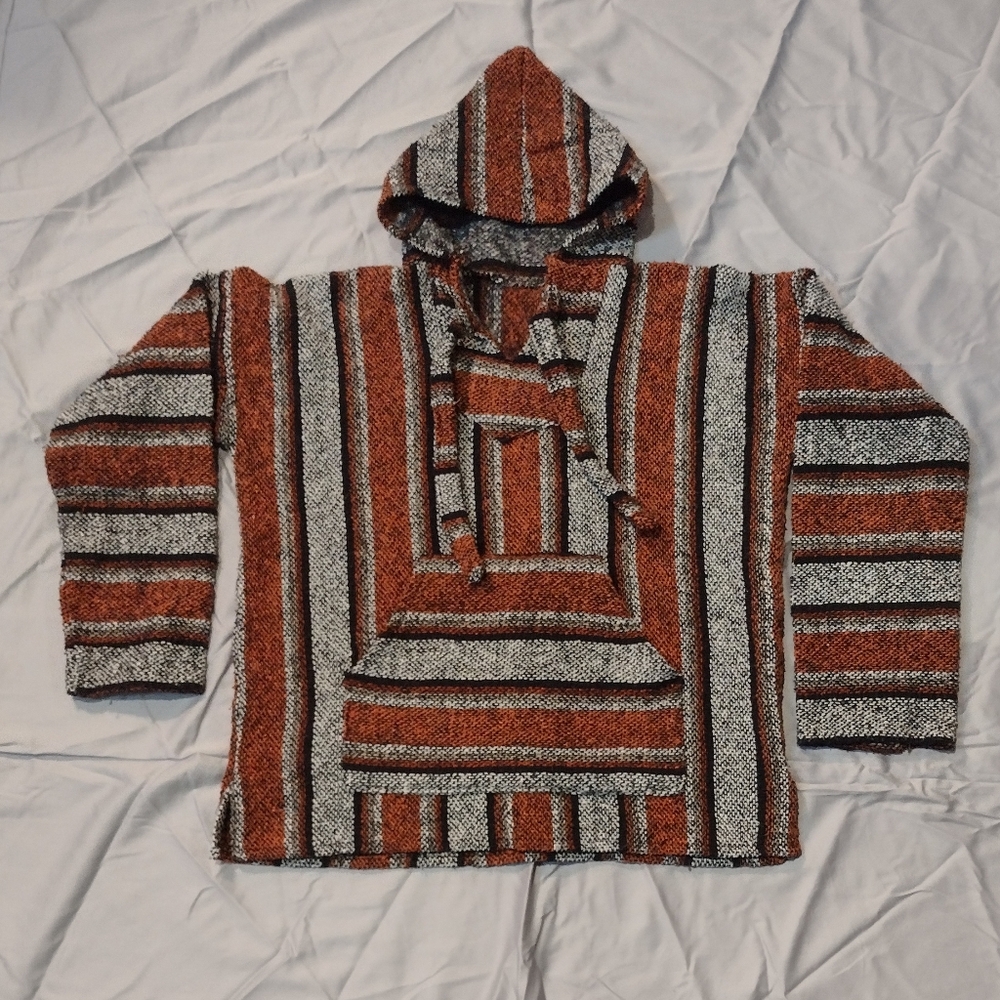 Striped Hooded Baja Sweater